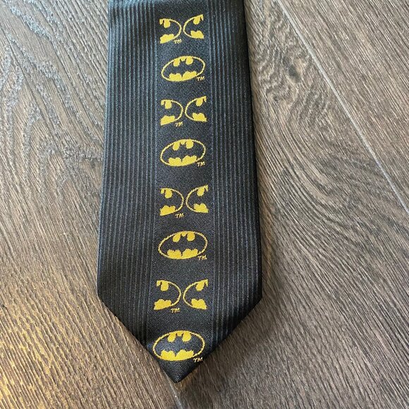 vintage 1989 dc comics batman logo necktie made in japan - Picture 1 of 10